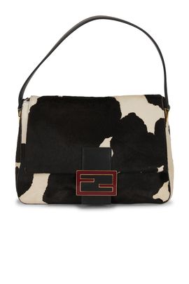 fendi Fendi Pony Hair Mama Baguette Shoulder Bag