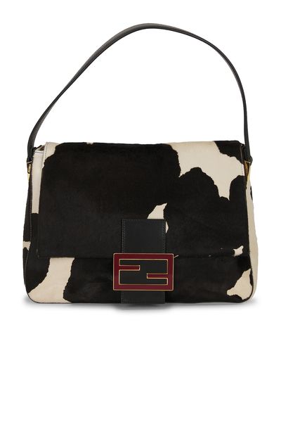 fendi Fendi Pony Hair Mama Baguette Shoulder Bag
