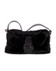 fendi Fendi Rabbit Fur Baguette Shoulder Bag - 1