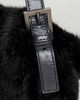 fendi Fendi Rabbit Fur Baguette Shoulder Bag - 8