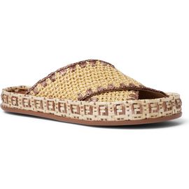Fendi Fendi Raffia Slide Sandal