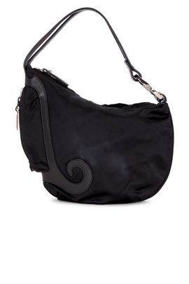 fendi Fendi Satin Oyster Shoulder Bag