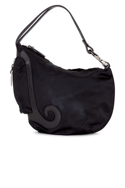 fendi Fendi Satin Oyster Shoulder Bag