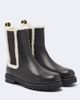 Fendi Fendi Shearling-trimmed leather Chelsea boots - 1