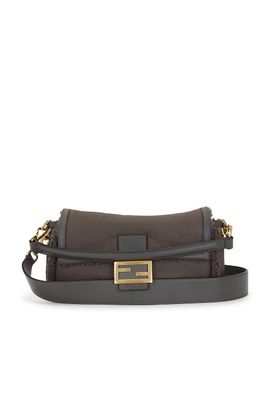 fendi Fendi Shearling Baguette Shoulder Bag