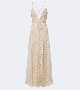 Fendi Fendi Silk chiffon and lace maxi dress