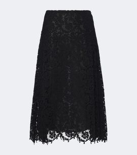 Fendi Fendi Silk lace midi skirt