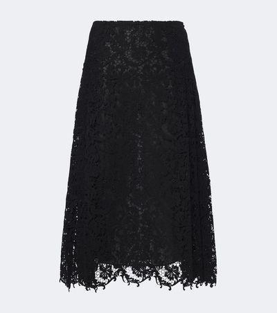 Fendi Fendi Silk lace midi skirt