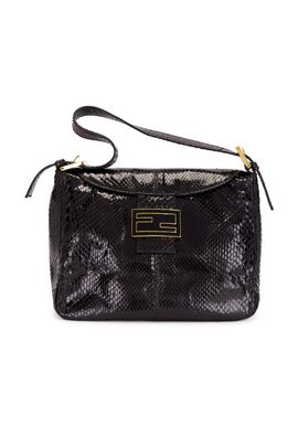 fendi Fendi Snakeskin Baguette Shoulder Bag