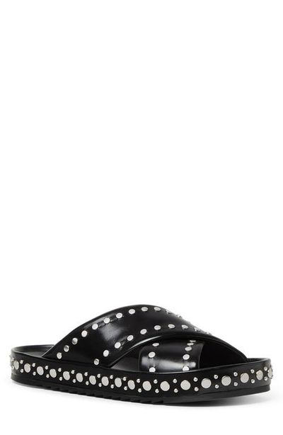 Fendi Fendi Studded Crisscross Slide Sandal