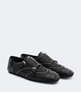 Fendi Fendi Studded leather monk strap shoes