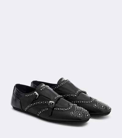 Fendi Fendi Studded leather monk strap shoes