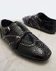 Fendi Fendi Studded leather monk strap shoes - 6