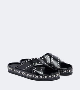 Fendi Fendi Studded leather slides