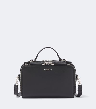 Fendi Fendi Suede-lined leather crossbody bag