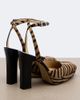 Fendi Fendi Tiger-print calf hair platform pumps - 4