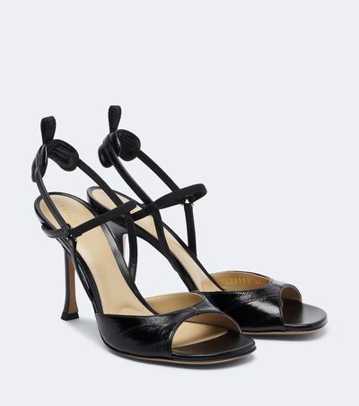 Fendi Fendi Very Colibrì leather slingback sandals