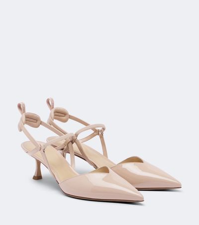 Fendi Fendi Very Colibrì patent leather slingback pumps
