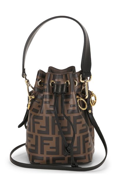 fendi Fendi Vitello Liberty F is Fendi FF 1974 Mini Mon Tresor Bucket Bag