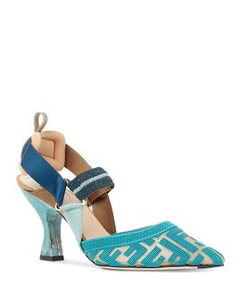 Fendi Fendi Women's Colibri Ff High Heel Slingbacks