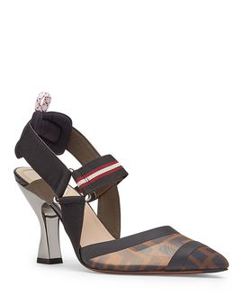 Fendi Fendi Women's Colibri Tech Mesh High Heel Slingbacks