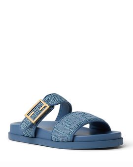 Fendi Fendi Women's Denim Buckle Slides