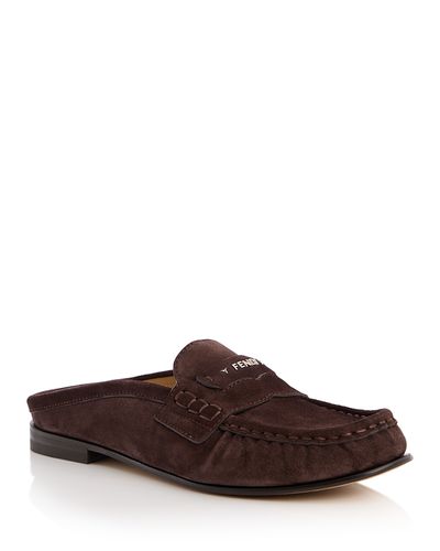 Fendi Fendi Women's Scrunch Penny Loafer Mules