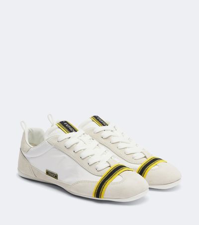 Fendi Fendi Wrap suede-trimmed sneakers