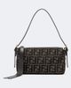 Fendi Fendi Zip Top Small FF jacquard canvas shoulder bag - 1