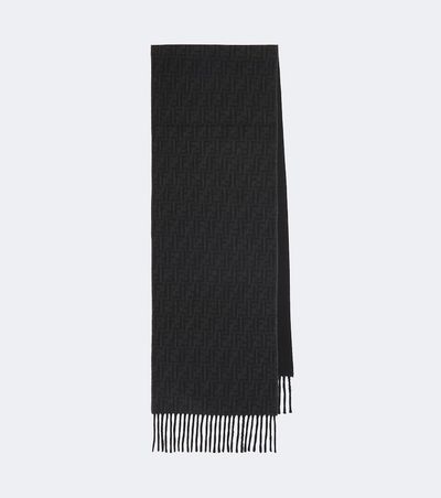 Fendi Fendi Zucca jacquard wool and cashmere scarf
