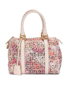 fendi Fendi Zucchino Forever Bauletto Mini Boston Bag