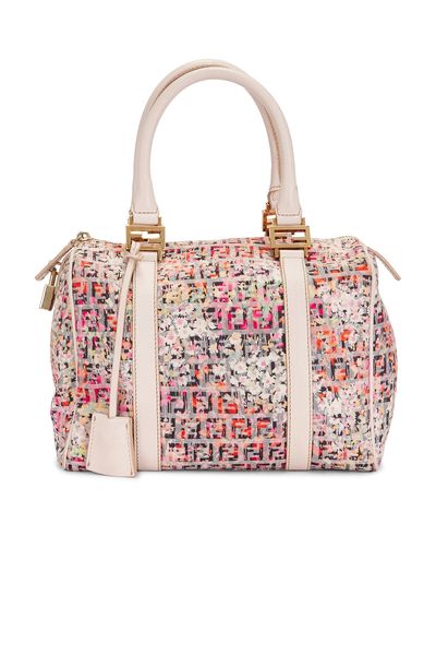fendi Fendi Zucchino Forever Bauletto Mini Boston Bag