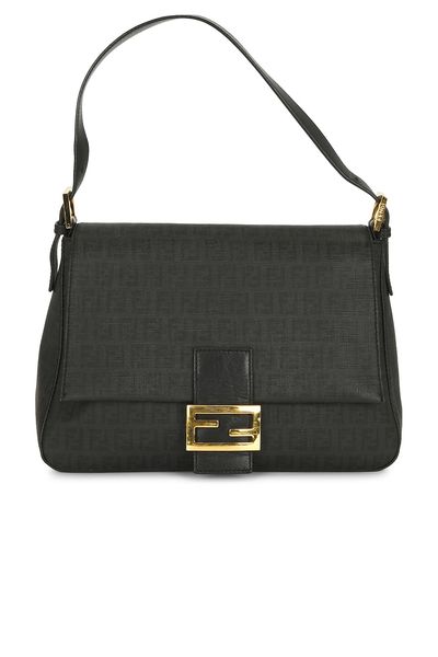 fendi Fendi Zucchino Spalmati Mama Baguette Shoulder Bag