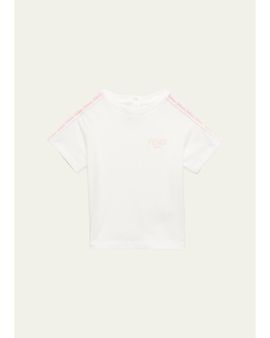 Fendi Kid's FF Tape Short-Sleeve T-Shirt