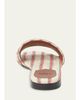 Fendi Logo Striped Canvas Slide Sandals - 3