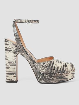 Fendi Women's 125MM Snakeskin-Embossed Leather Sandals