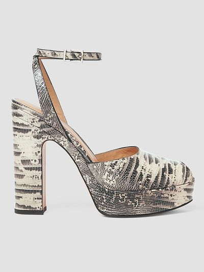 Fendi Women's 125MM Snakeskin-Embossed Leather Sandals