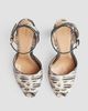 Fendi Women's 125MM Snakeskin-Embossed Leather Sandals - 4