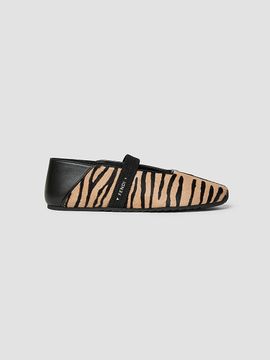 Fendi Women's Academia Printed Calf-Hair Flats