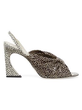 Fendi Women's Arco 95MM Leather Slingback Pumps