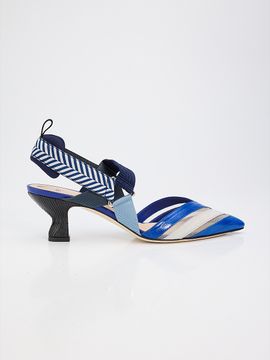 Fendi Women's Colibri Iconic 55MM Leather Slingback Pumps