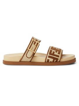 Fendi Women's Fendi Feel Logo Slide Sandals