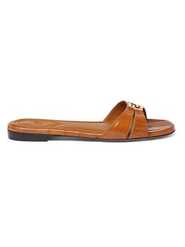 Fendi Women's Fendi FFold Logo Eelskin Sandals