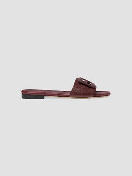 Fendi Women's FF Leather Flat Sandals