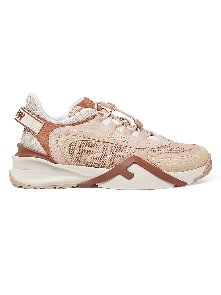 Fendi - Women's Flow Logo Mesh Low-Top Sneakers
