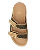 Fendi Women's Logo Canvas Flat Sandals - 5