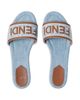 Fendi Women's Logo Denim Sandals - 4