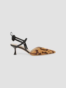 Fendi Women's Very Colibri 55MM Leopard-Print Calf Hair Slingback Pumps