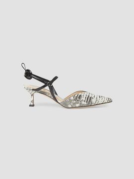 Fendi Women's Very Colibri 55MM Snake-Embossed Slingback Pumps