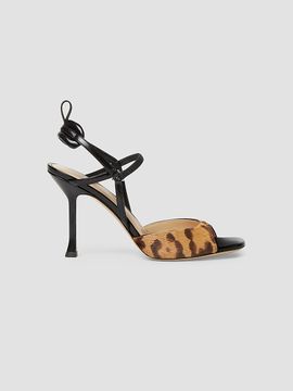 Fendi Women's Very Colibri 85MM Leopard-Print Calf Hair Slingback Sandals